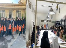 بازدید دانشجویان رشته طراحی دوخت مرکز آموزش علمی کاربردی خانه کارگر تبریز از شرکت تجهیزات ایمن فراز ارک